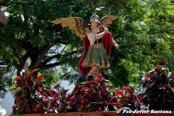 Telde rinde pleitesía a San Miguel en Valsequillo (Foto Francisco Javier Santana y TA)